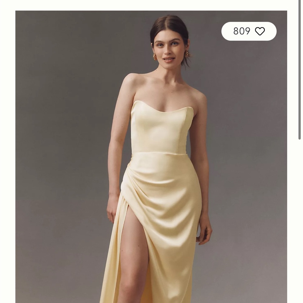 Katie May Strapless Yellow Dress